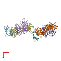 PDB entry 4ffz coloured by chain, top view.