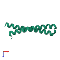 PDB entry 4fi5 coloured by chain, top view.