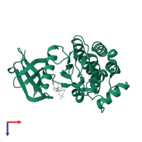 Tyrosine-protein kinase SYK in PDB entry 4fl1, assembly 1, top view.