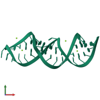 PDB entry 4fnj coloured by chain, front view.