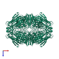 Alpha-galactosidase AgaA in PDB entry 4fnt, assembly 1, top view.