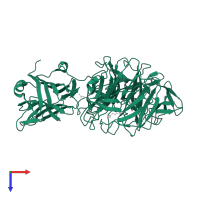 Sialidase B in PDB entry 4fpj, assembly 1, top view.