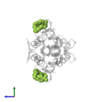4,4'-[heptane-1,7-diylbis(oxy)]dibenzenecarboximidamide in PDB entry 4fqo, assembly 1, side view.