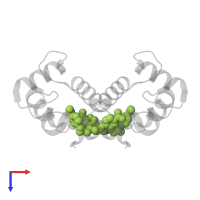 4,4'-[heptane-1,7-diylbis(oxy)]dibenzenecarboximidamide in PDB entry 4fqo, assembly 1, top view.