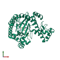 PDB entry 4fr6 coloured by chain, front view.