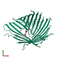 PDB entry 4ft6 coloured by chain, front view.