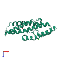 PDB entry 4fz4 coloured by chain, top view.