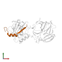 Collagenase 3 in PDB entry 4g0d, assembly 2, front view.