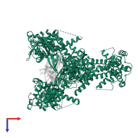 DNA topoisomerase 2-beta in PDB entry 4g0v, assembly 1, top view.