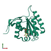 PDB entry 4g0y coloured by chain, front view.