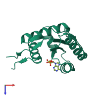 PDB entry 4g0y coloured by chain, top view.