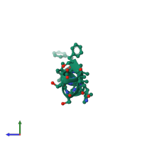 PDB entry 4g14 coloured by chain, side view.