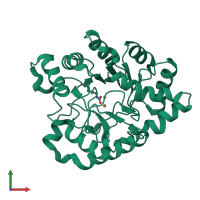 PDB entry 4g2d coloured by chain, front view.