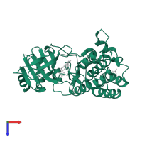 Mitogen-activated protein kinase kinase kinase 14 in PDB entry 4g3e, assembly 2, top view.