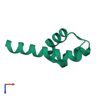 PDB entry 4g3o coloured by chain, top view.