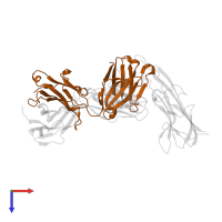 infliximab Fab H in PDB entry 4g3y, assembly 2, top view.