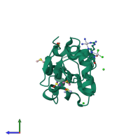 PDB entry 4g4b coloured by chain, side view.