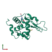 PDB entry 4g4c coloured by chain, front view.