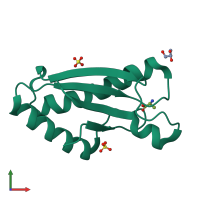 PDB entry 4g4w coloured by chain, front view.