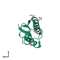 PDB entry 4g4w coloured by chain, side view.