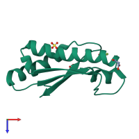 PDB entry 4g4w coloured by chain, top view.