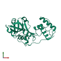 PDB entry 4g54 coloured by chain, front view.