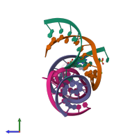 PDB entry 4g6r coloured by chain, side view.