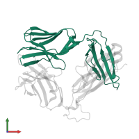 T cell receptor alpha chain constant in PDB entry 4g8f, assembly 1, front view.