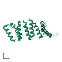 PDB entry 4ga0 coloured by chain, front view.