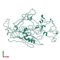 PDB entry 4gbt coloured by chain, front view.