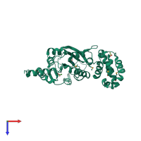 PDB entry 4gc5 coloured by chain, top view.