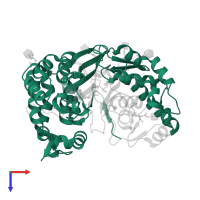 Glutathione hydrolase 1 heavy chain in PDB entry 4gdx, assembly 1, top view.