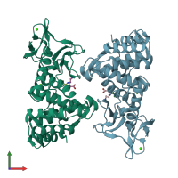 PDB entry 4ger coloured by chain, front view.