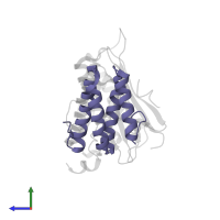 DNA repair protein REV1 in PDB entry 4gk5, assembly 1, side view.