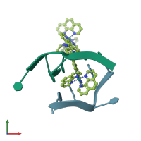 PDB entry 4gqj coloured by chain, front view.