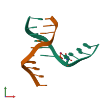 PDB entry 4gs2 coloured by chain, front view.