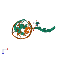 PDB entry 4gs2 coloured by chain, top view.