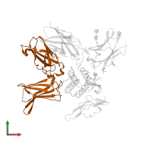 Interleukin-2 receptor subunit beta in PDB entry 4gs7, assembly 1, front view.