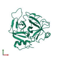 PDB entry 4gso coloured by chain, front view.