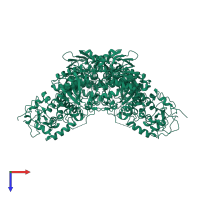 Lysine-specific histone demethylase 2 in PDB entry 4gu0, assembly 1, top view.