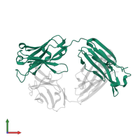 Antibody 1F1, heavy chain in PDB entry 4gxv, assembly 1, front view.