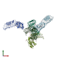 PDB entry 4h09 coloured by chain, front view.