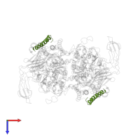 Cytochrome b6-f complex subunit 6 in PDB entry 4h0l, assembly 1, top view.