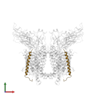 Cytochrome b6-f complex subunit 5 in PDB entry 4h0l, assembly 1, front view.