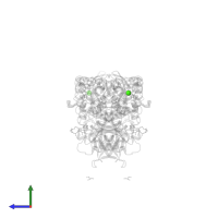 CALCIUM ION in PDB entry 4h1y, assembly 1, side view.