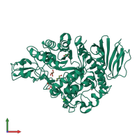 PDB entry 4h2c coloured by chain, front view.