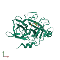 PDB entry 4h42 coloured by chain, front view.