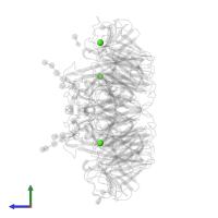 CALCIUM ION in PDB entry 4h53, assembly 1, side view.