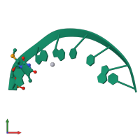 PDB entry 4h5a coloured by chain, front view.