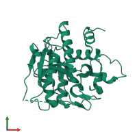 PDB entry 4h6v coloured by chain, front view.